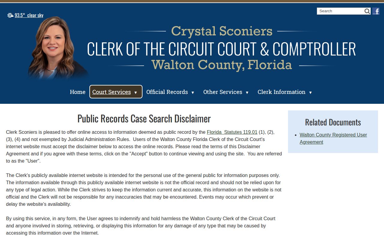 Walton County court record search for arrest disposition